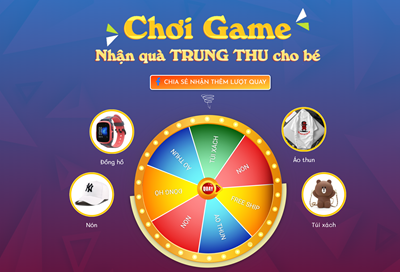 Chơi game nhận quà trung thu cho bé